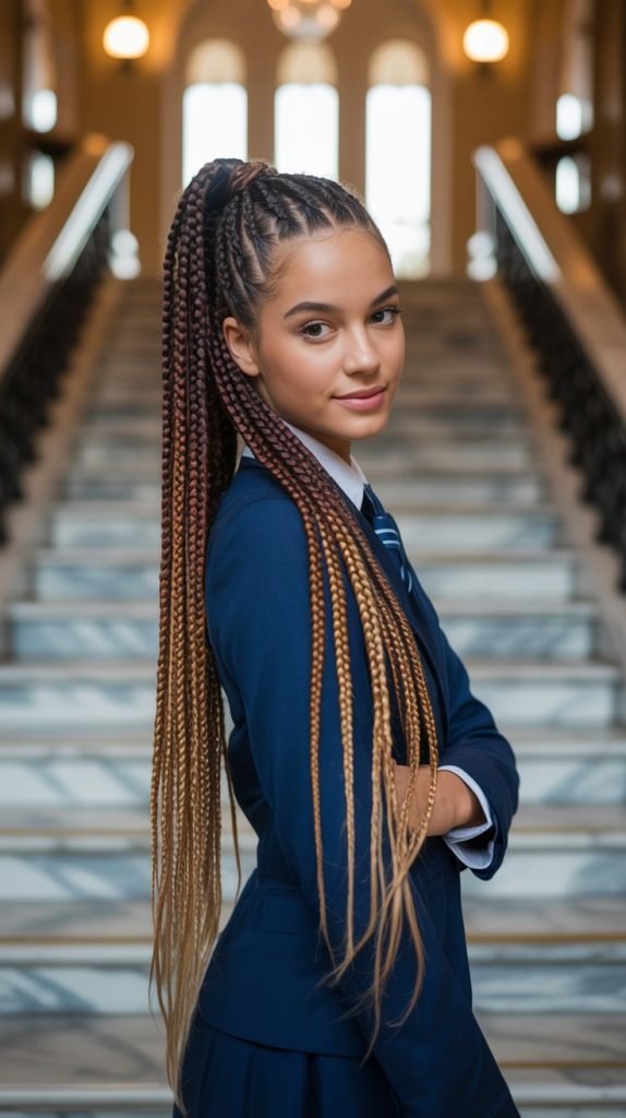 Multi-Level Braided Ponytail