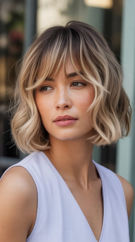  The Wispy Fringe Bob