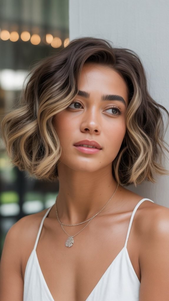  Butterfly Cut Wavy Bob