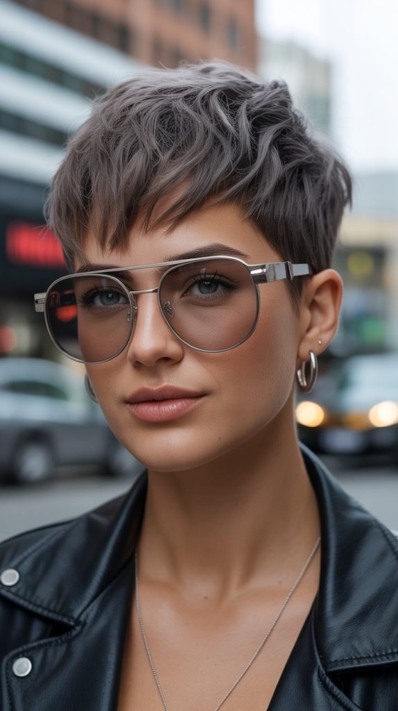  Choppy Pixie with Industrial Metal Frames