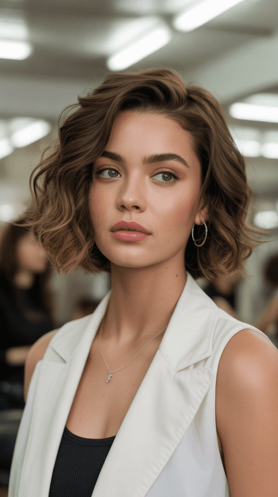 Classic Chin-Length Wavy Bob