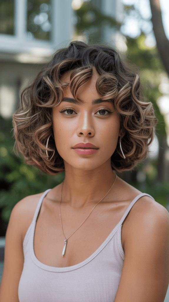 French Bob with Highlights for Dimension