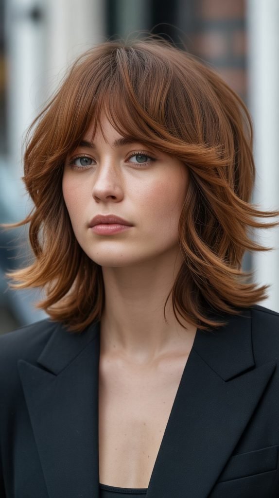 The Layered Shag with Bangs