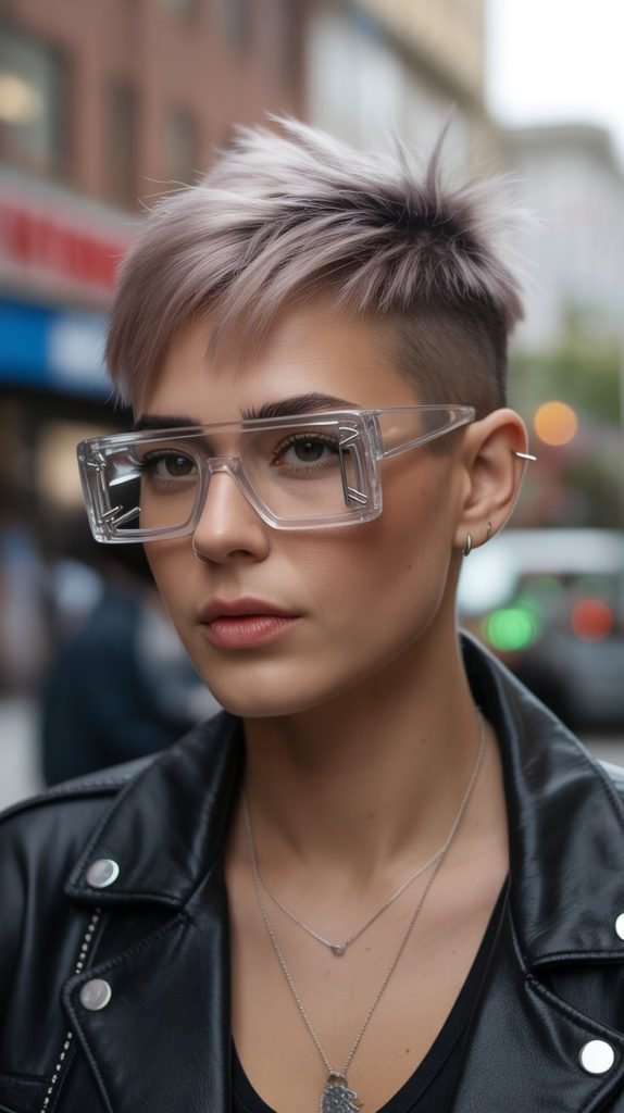  Punk Rock Pixie with Safety Pin Frames