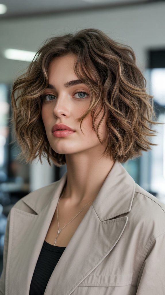  Wavy Bob with Piecey Layers