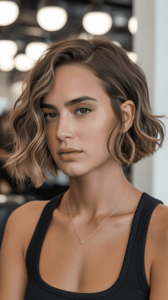 Wavy Bob with Undercut Detail
