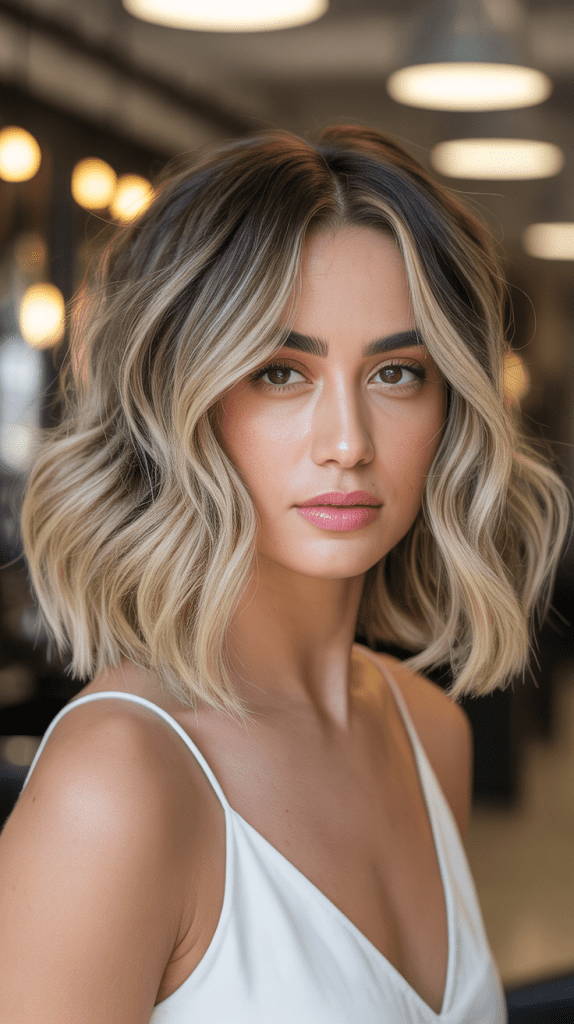 Wavy Lob with Subtle Layers