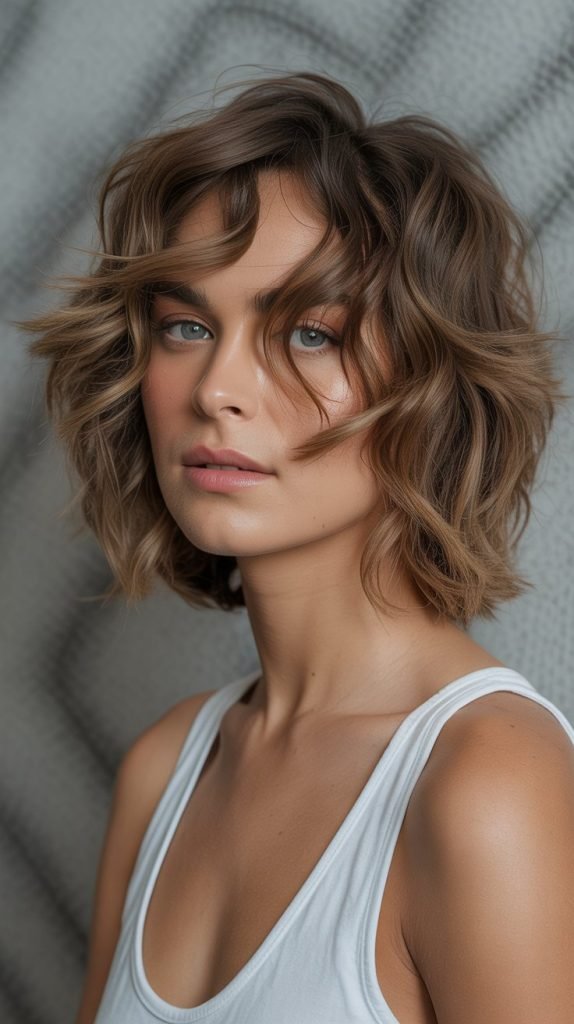 Wavy Modern Mullet with Soft Layers