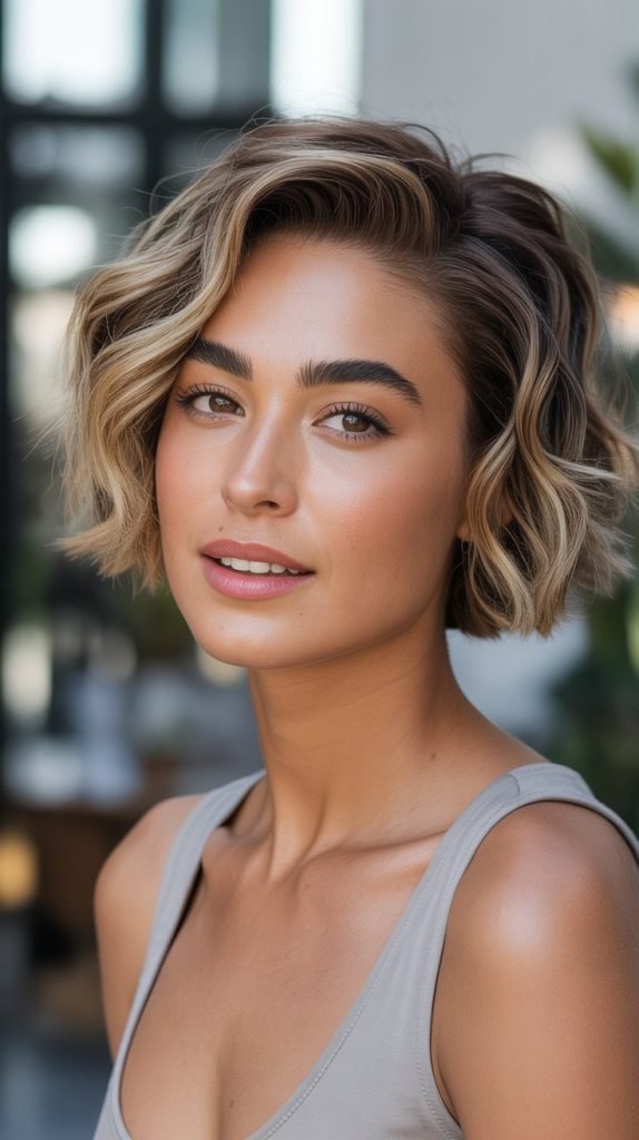 Wavy Pixie Bob with Textured Crown