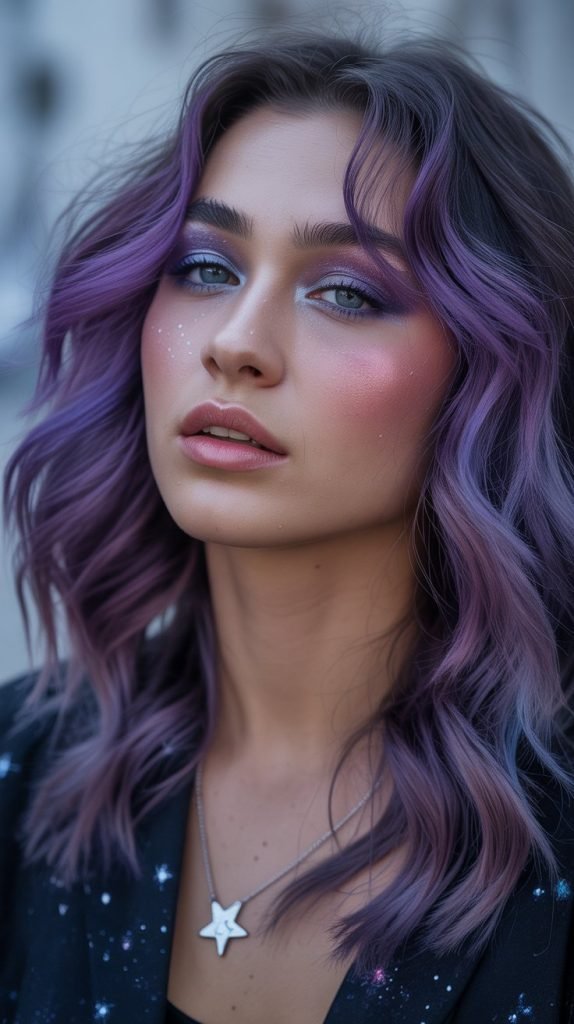 Cosmic Purple Galaxy