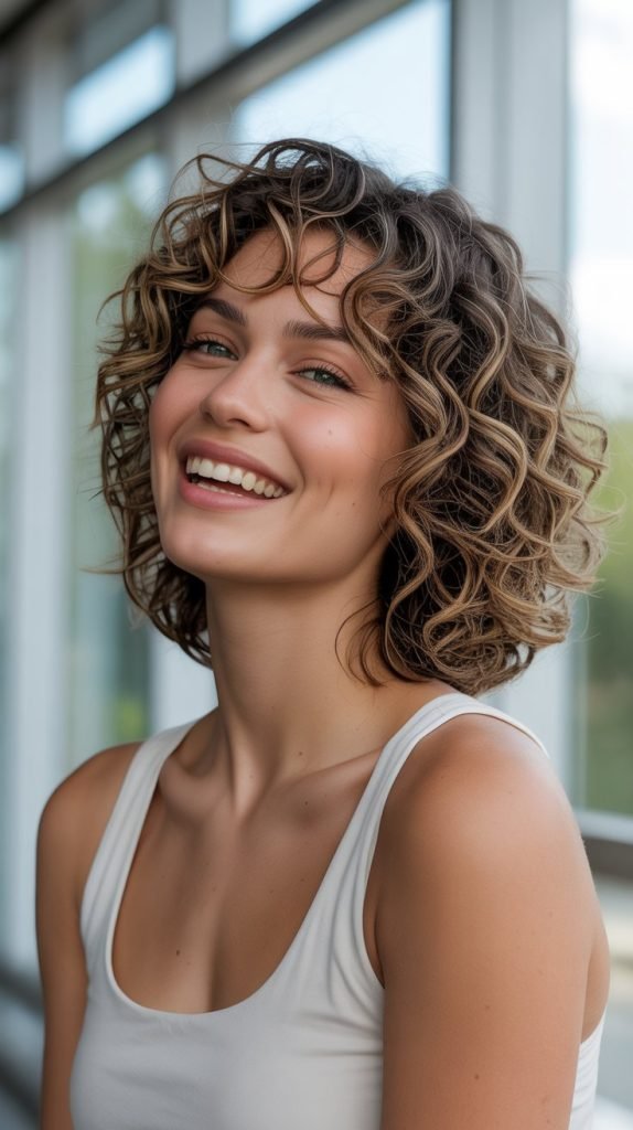 Curly Medium Bob