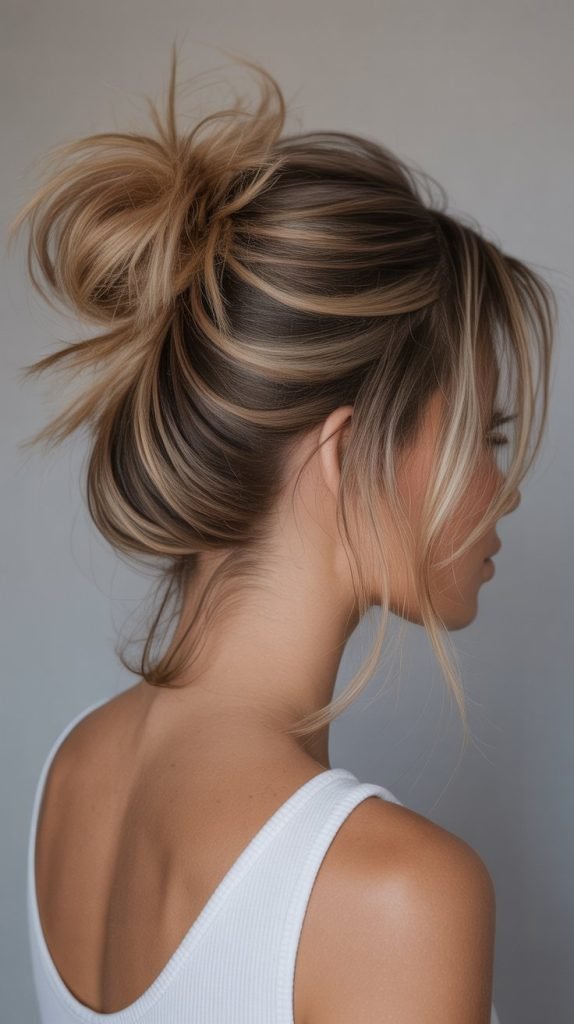 Layered Messy Low Bun