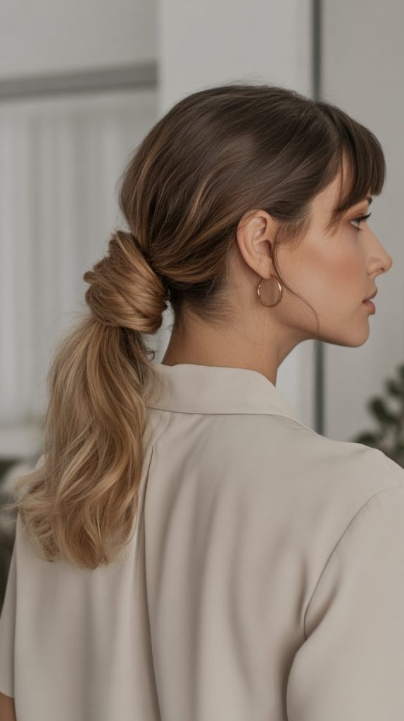  Wrapped Ponytail Updo