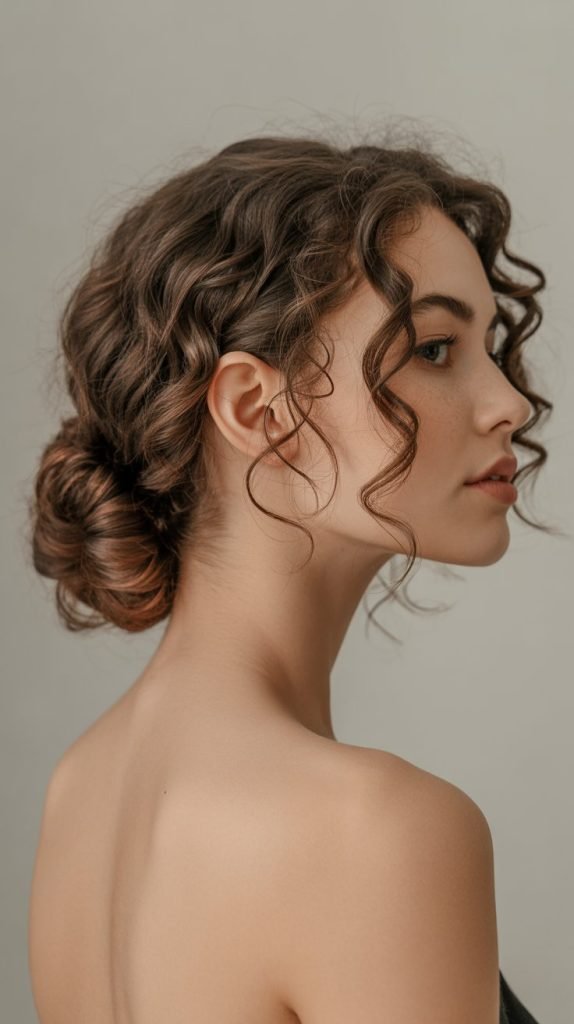 The Classic Low Bun with Curl Definition