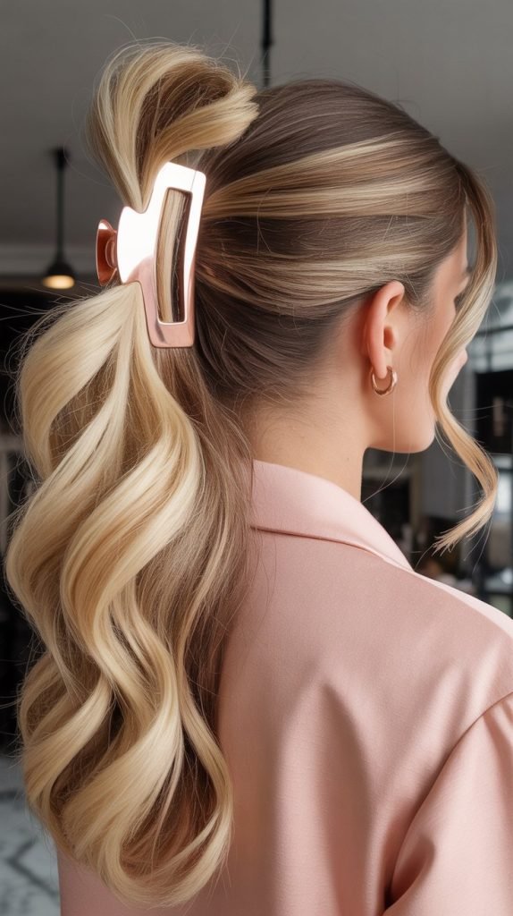 High Volume Half-Up Ponytail