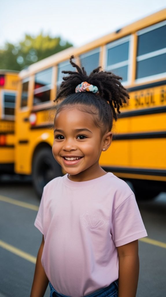 Twist-Out Ponytail with Scrunchie