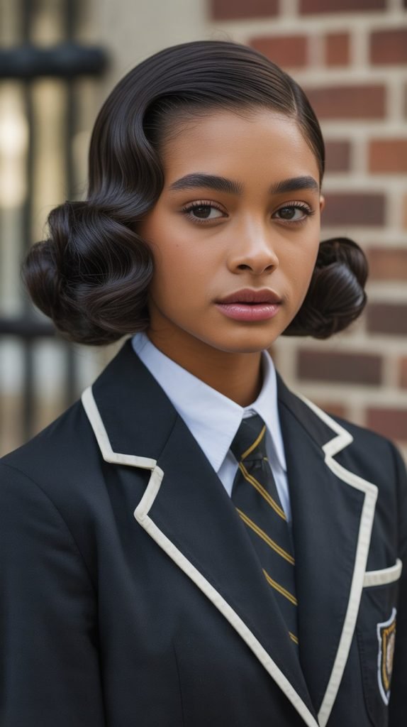 Side Part with Finger Waves