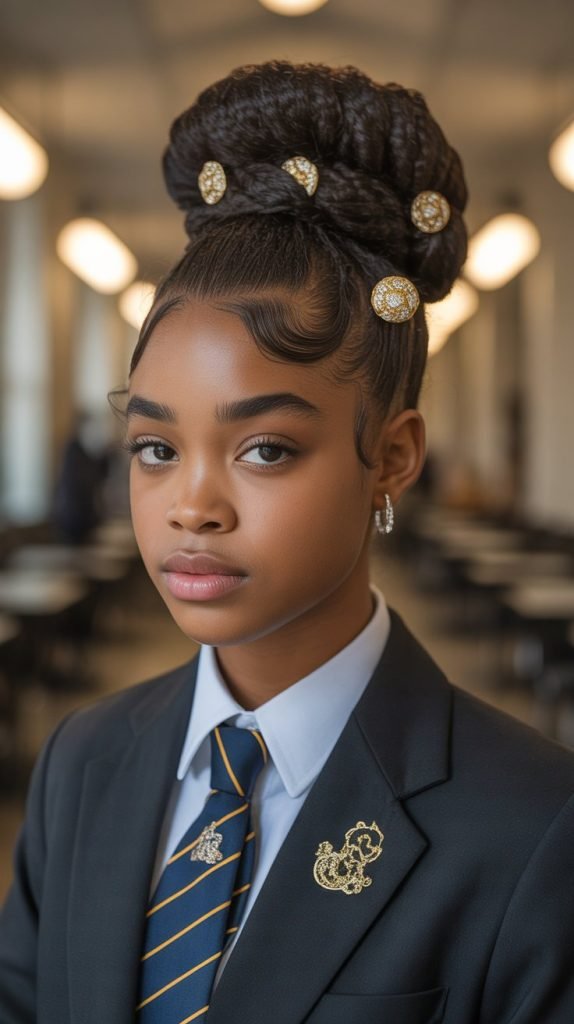 Twisted Updo with Decorative Pins