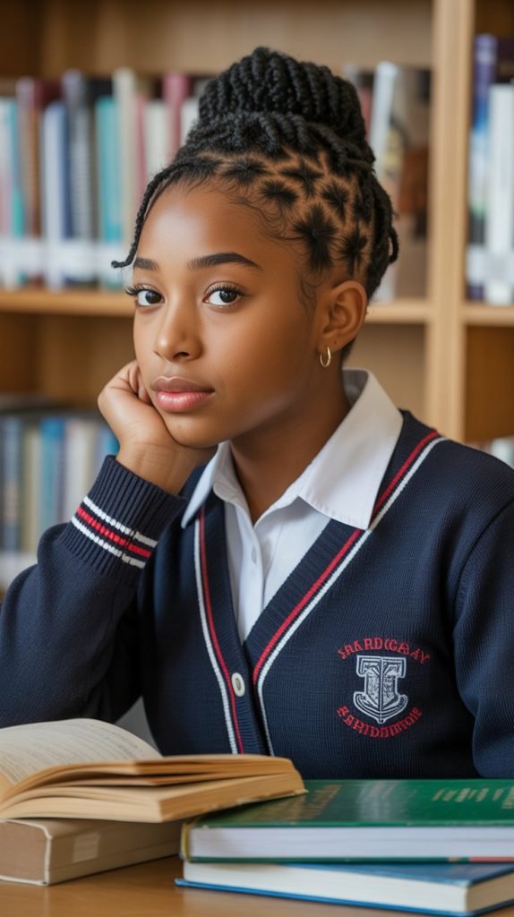 Protective Flat Twists into Bun