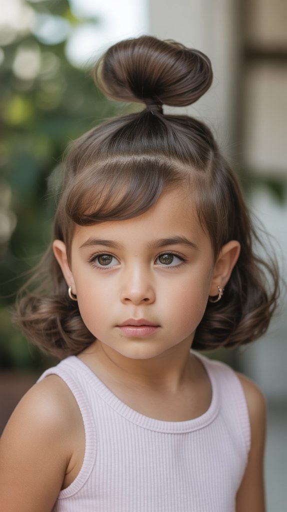 Top Knot with Face-Framing Pieces