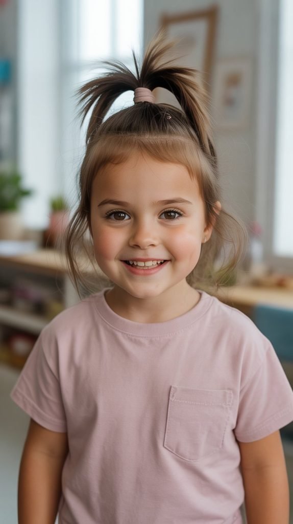 High Ponytail with Texture Spray