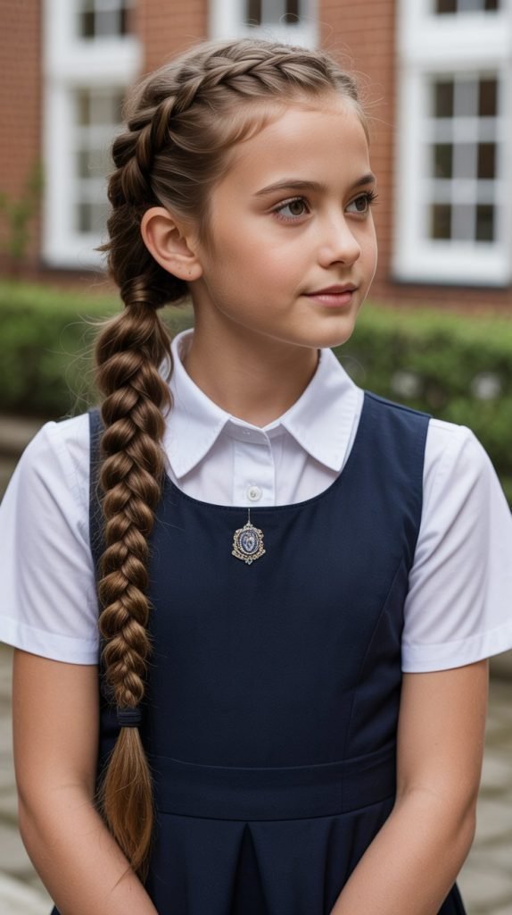 Crown Braid with Side Ponytail