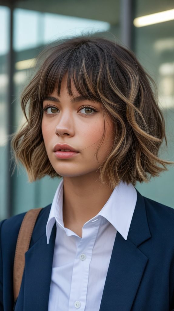 Piecey Bangs with Textured Lob
