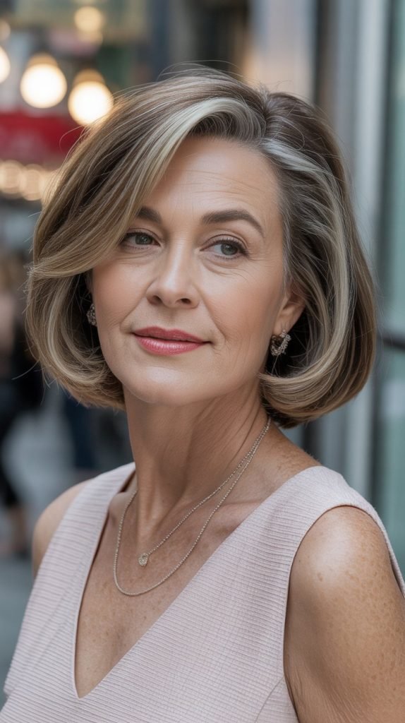 Chin-Length Bob with Subtle Highlights