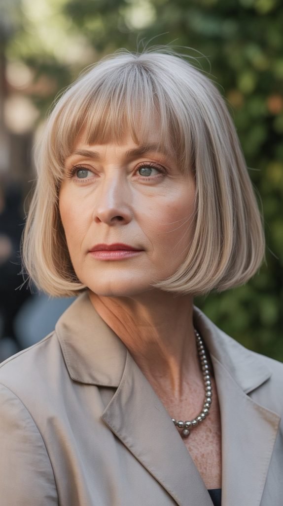 Straight-Across Bangs with A-Line Bob