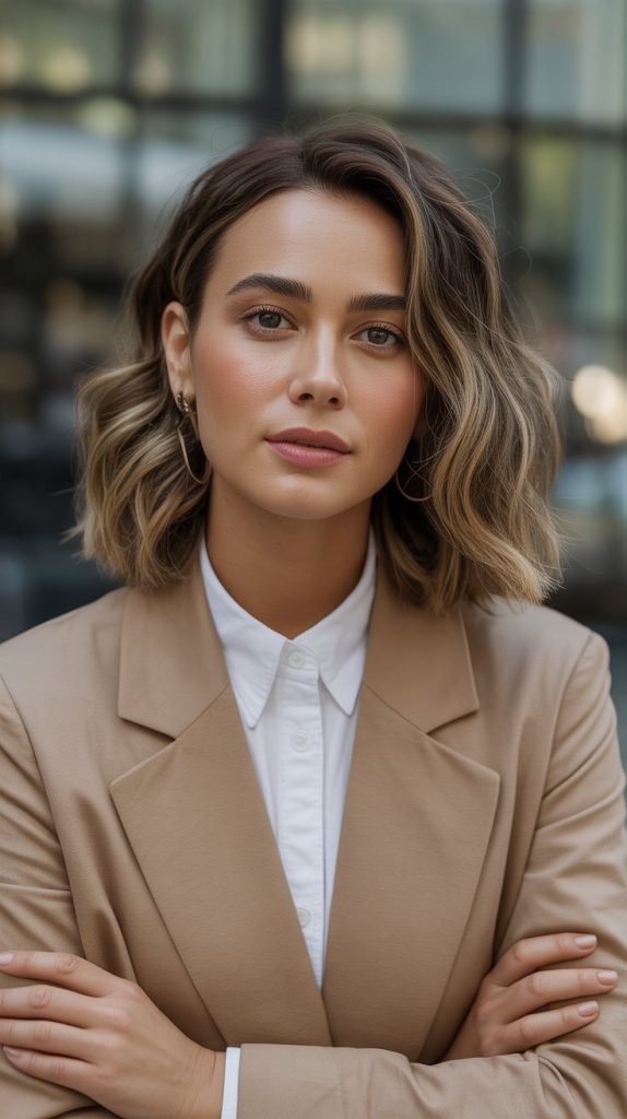 Shoulder-Grazing Cut with Subtle Waves