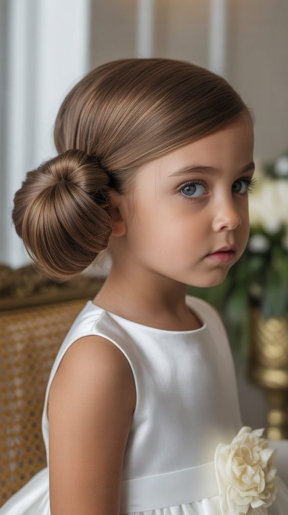 Low Chignon with Side Part