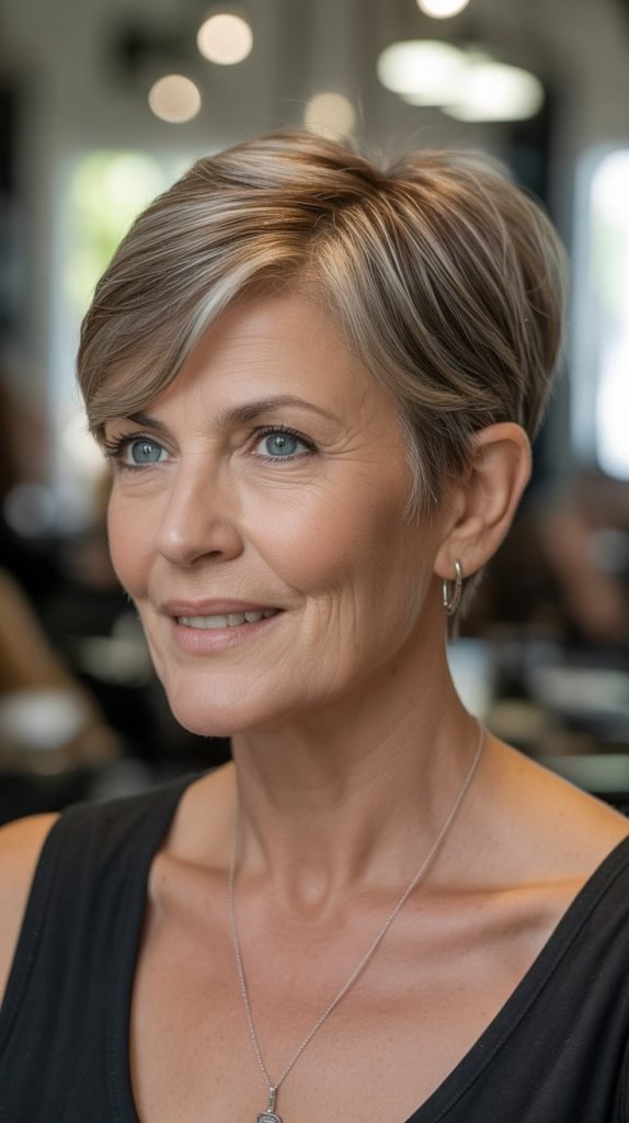 Pixie with Face-Framing Highlights