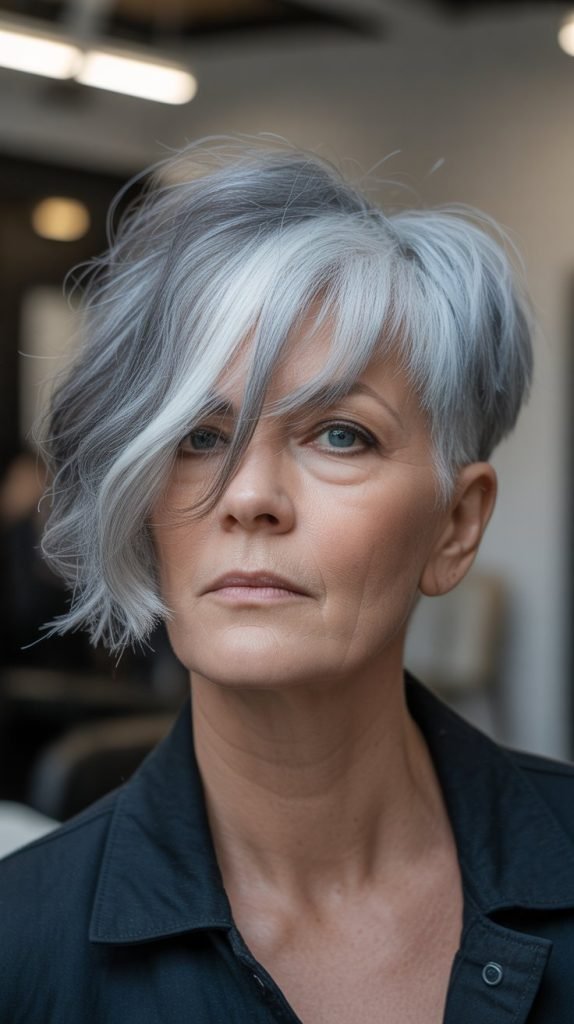 Asymmetrical Grey Pixie