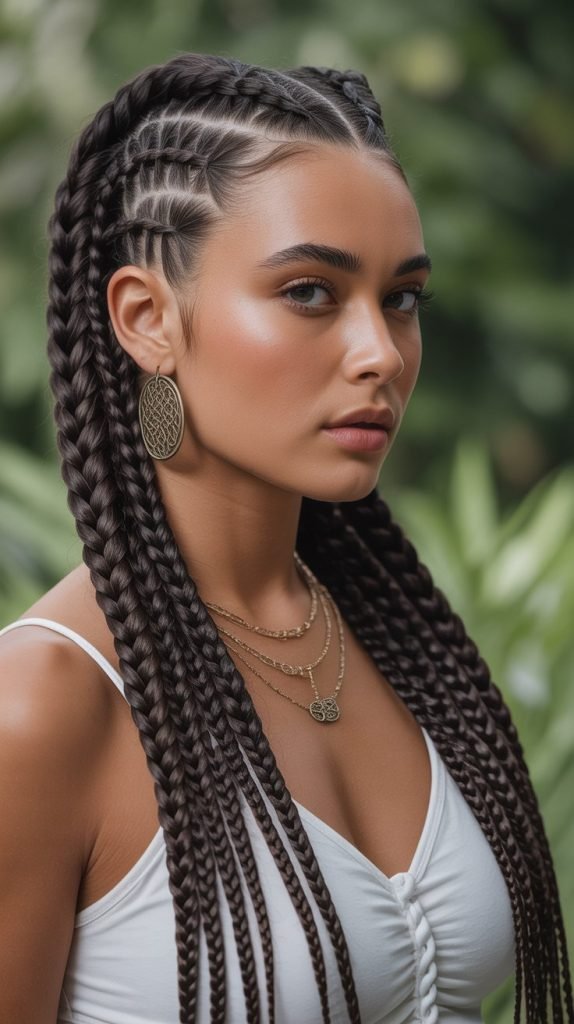 Side Part with Celtic Knot Patterns