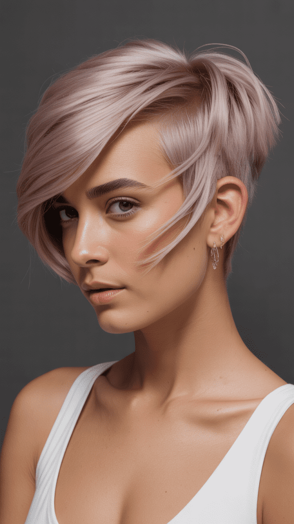 Asymmetrical Balance Pixie with Undercut Flow