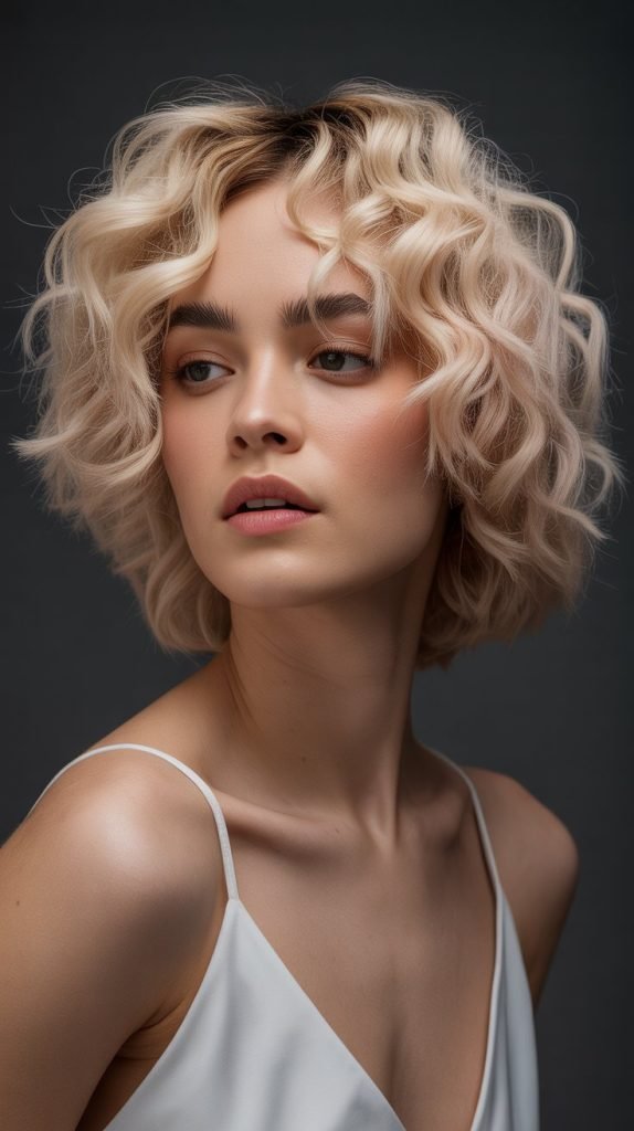 Disconnected French Bob for Modern Curls