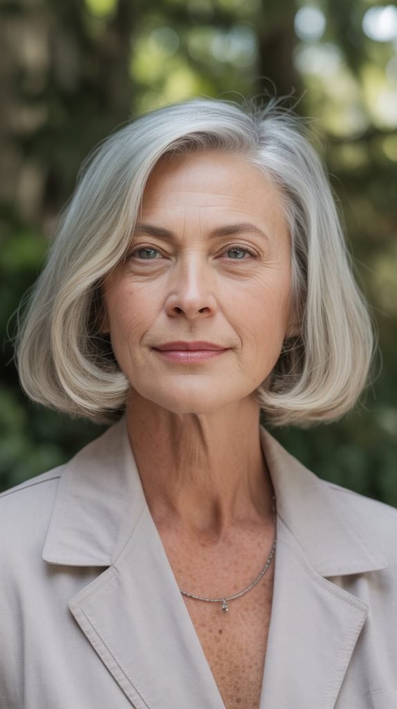 . Simple Center-Parted Bob