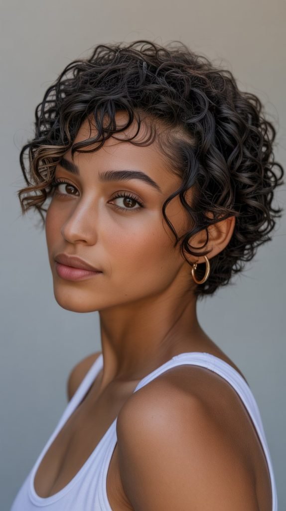 Finger Coil Pixie Style