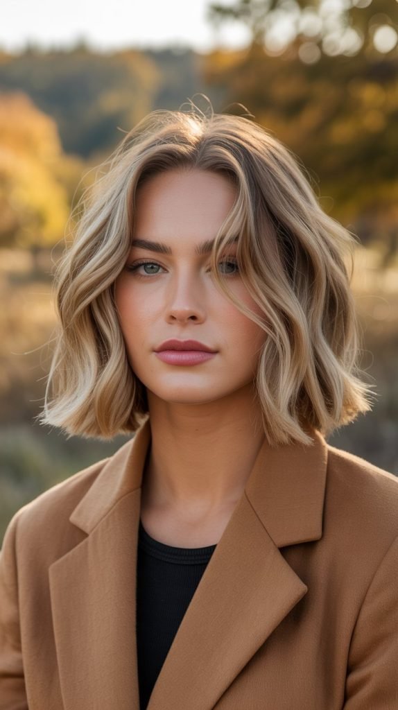 Golden Honey Blonde Lobs