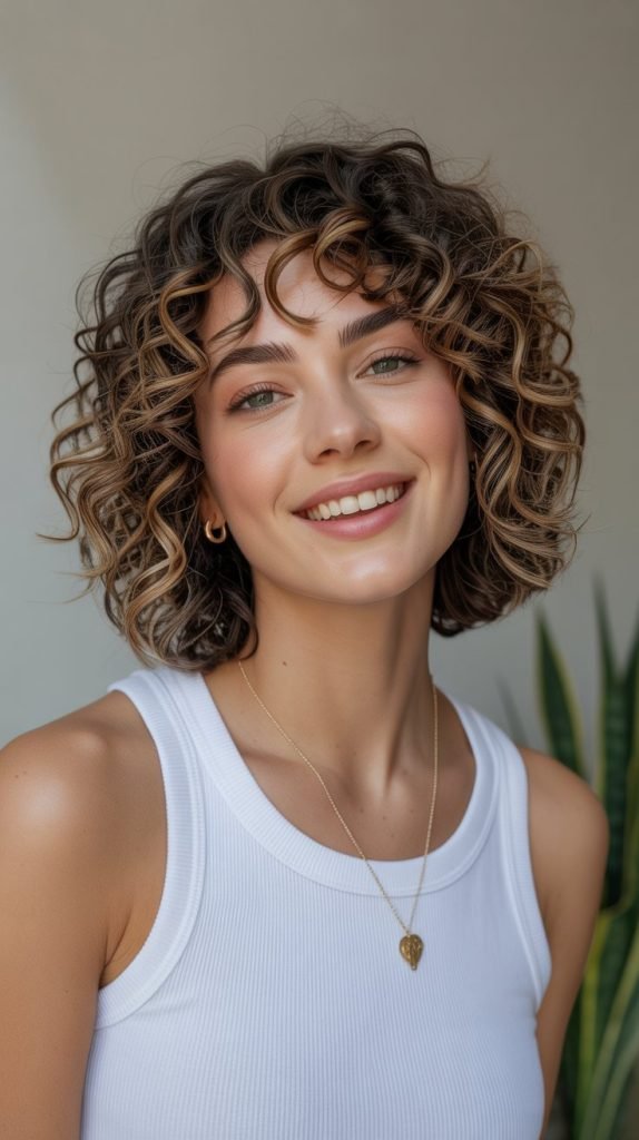 Curly Inverted Layered Bob Adaptations