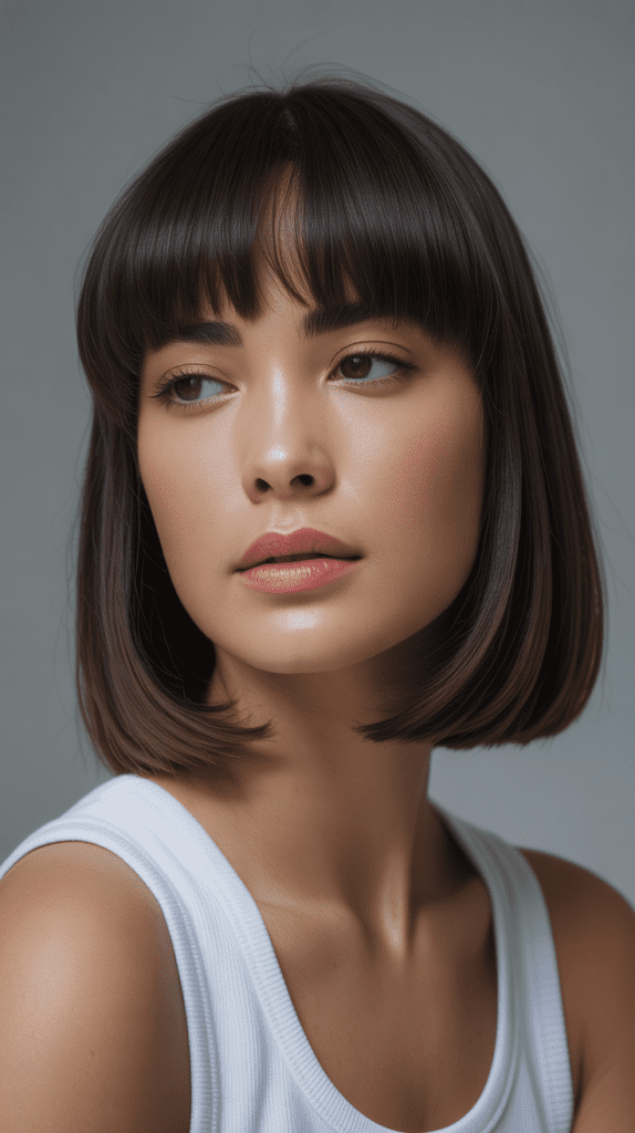 Blunt Cut with Bangs