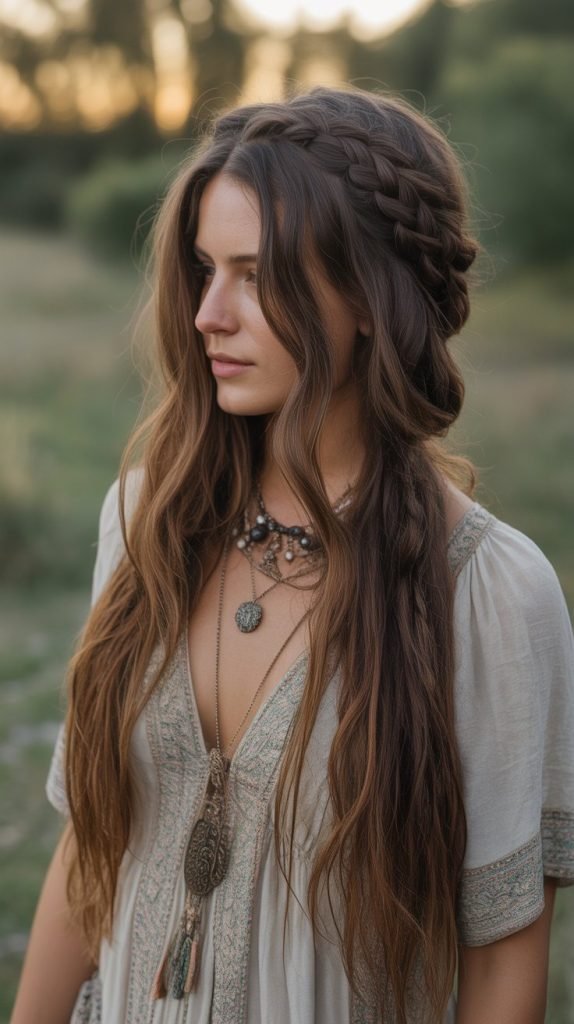 Rich Brunette Bohemian Braids