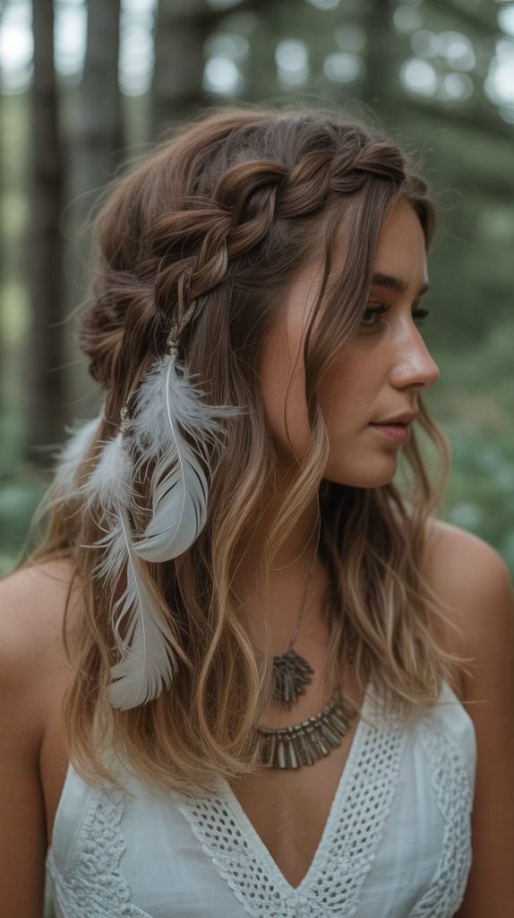  Feather Braid Updos