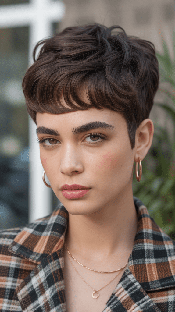 Textured Crop with Micro Bangs