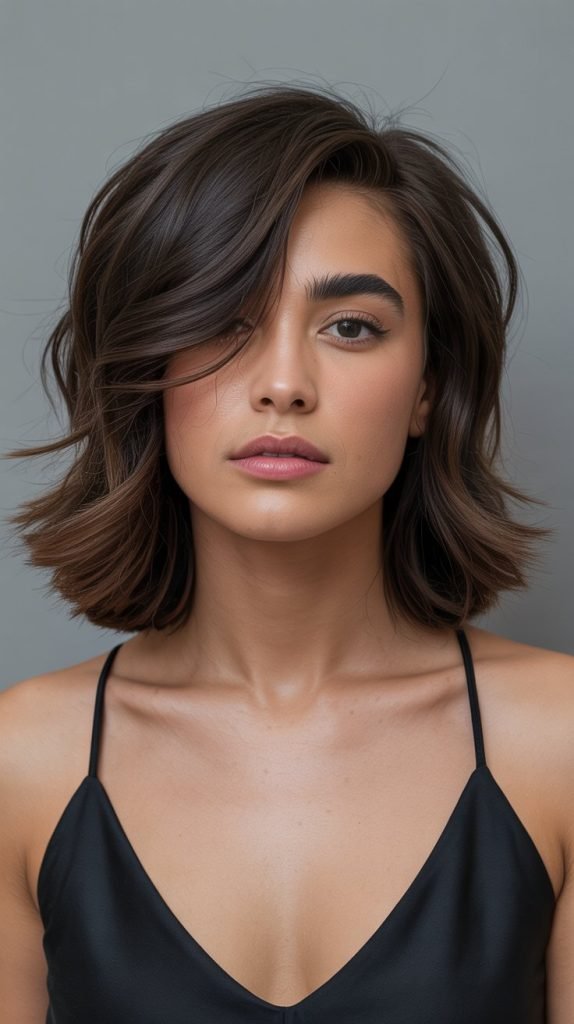 Thick Hair Asymmetrical Lob