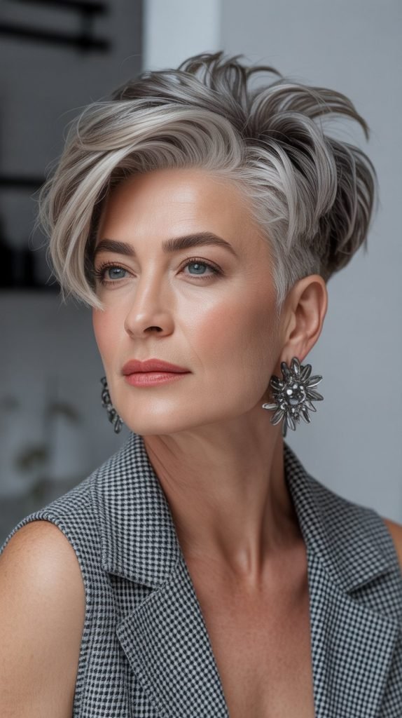 Textured Crop with Side Part