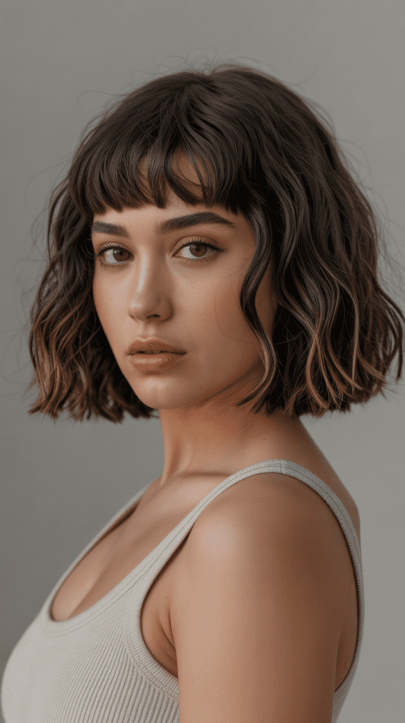 Blunt Bob with Micro Curtain Bangs
