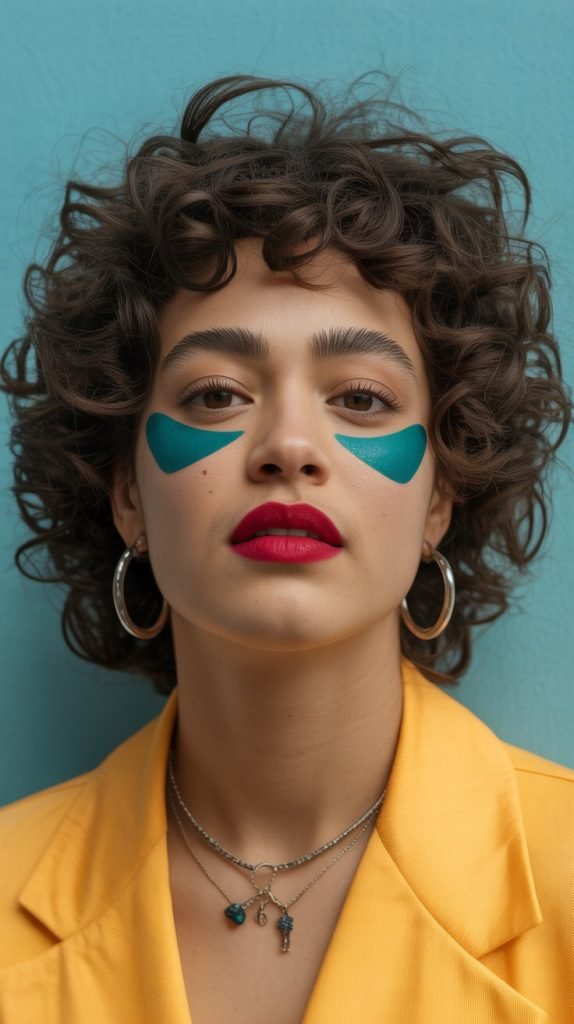 Micro Bangs with Curly Hair