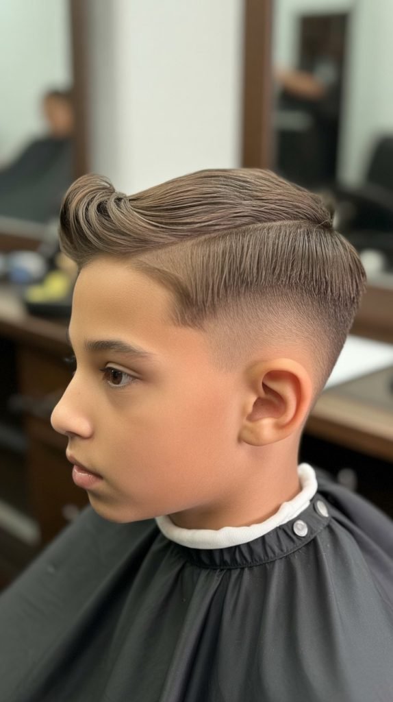 Curved Fade with Brushed Up Style