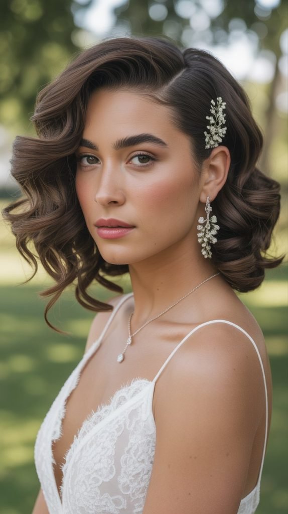 Side-Swept Defined Curls